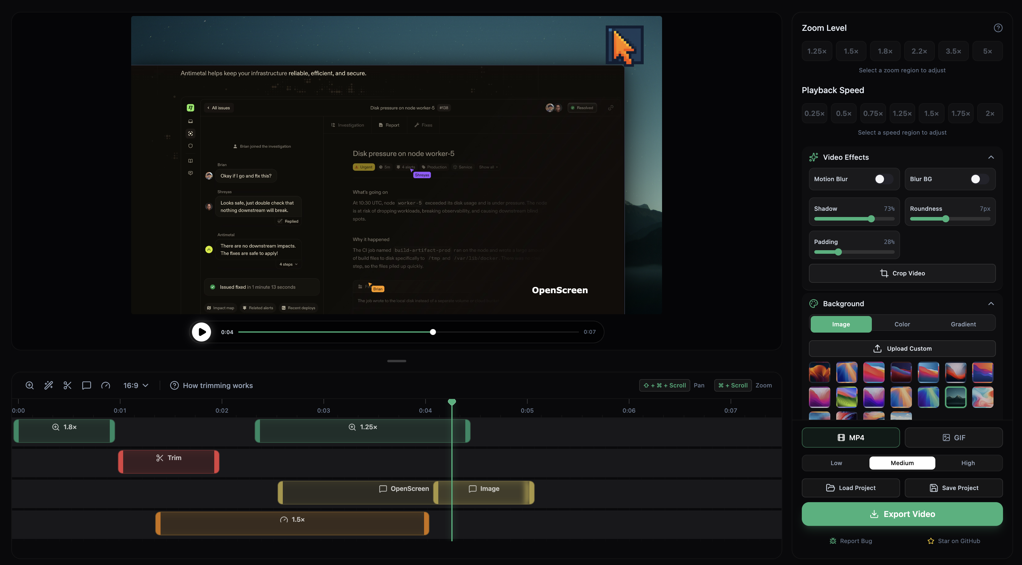 Megaphone Studio editor